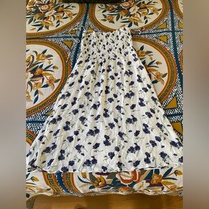 Reformation White and Blue Floral Dress